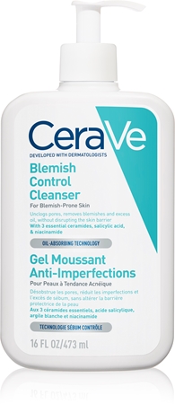CeraVe Blemish Control почистващ гел против несъвършенствата на акнозна кожа