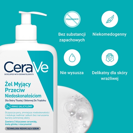 CeraVe Blemish Control żel oczyszczający przeciw niedoskonałościom skóry trądzikowej