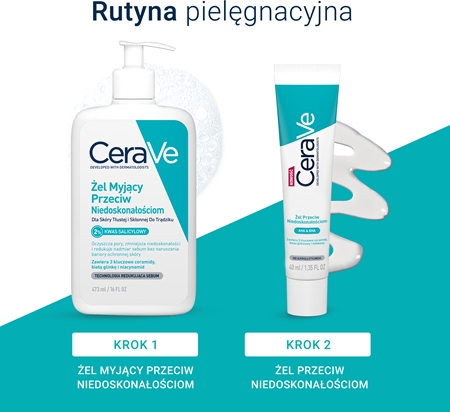 CeraVe Blemish Control żel oczyszczający przeciw niedoskonałościom skóry trądzikowej
