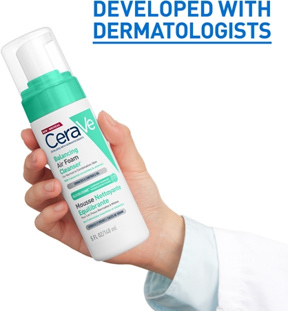 CeraVe Cleansers Balancing Air Foam Cleanser pjena za čišćenje za normalnu i mješovitu kožu lica