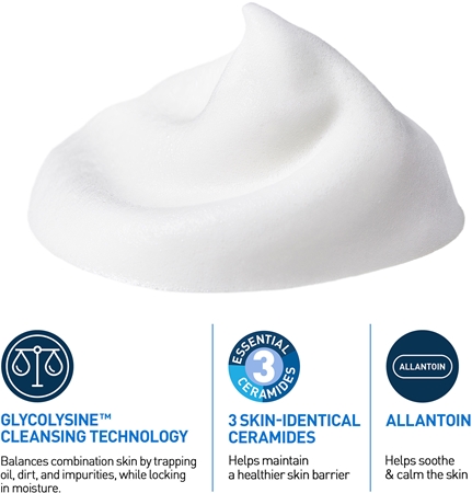 CeraVe Cleansers Balancing Air Foam Cleanser pjena za čišćenje za normalnu i mješovitu kožu lica