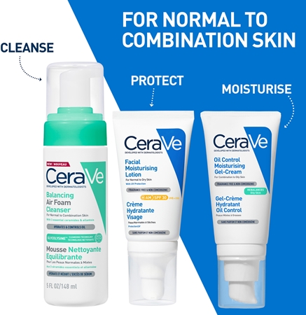 CeraVe Cleansers Balancing Air Foam Cleanser pjena za čišćenje za normalnu i mješovitu kožu lica