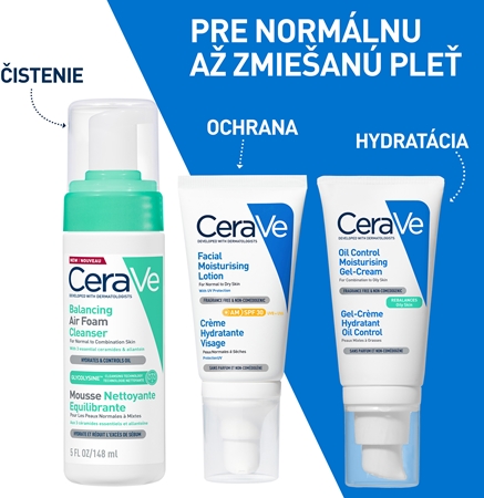 CeraVe Cleansers Balancing Air Foam Cleanser čistiaca pena pre normálnu až zmiešanú pleť