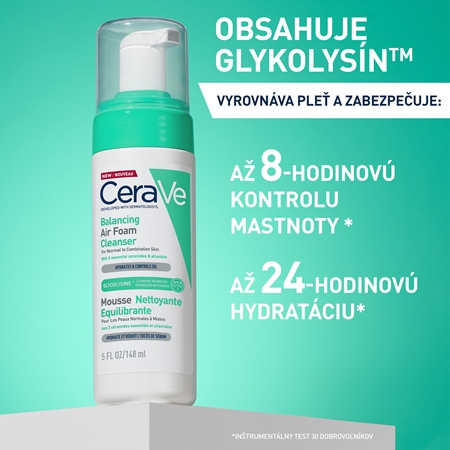 CeraVe Cleansers Balancing Air Foam Cleanser čistiaca pena pre normálnu až zmiešanú pleť