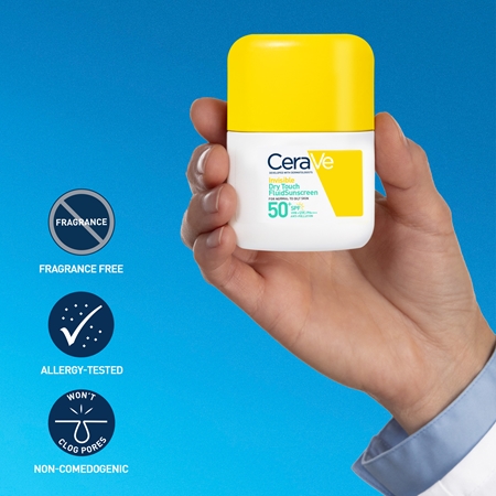 CeraVe Invisible Dry Touch Fluid SPF 50+ Protective Fluid with mattifying effect