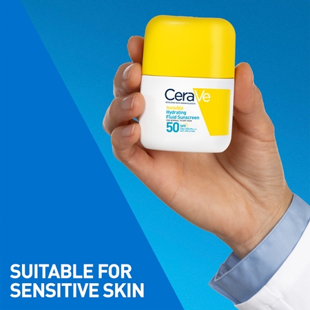 CeraVe Invisible Hydrating Fluid Sunscreen SPF 50 Protective Fluid with moisturising effect