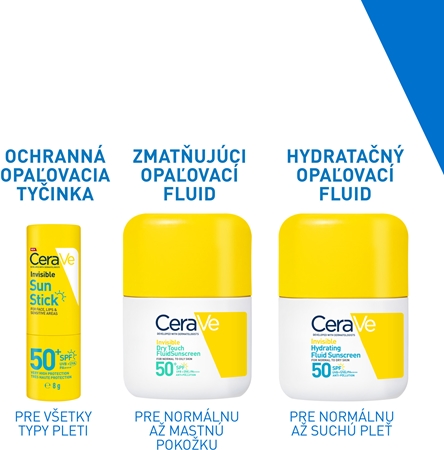 CeraVe Invisible Sun Stick SPF 50+ opaľovacia tyčinka SPF 50+