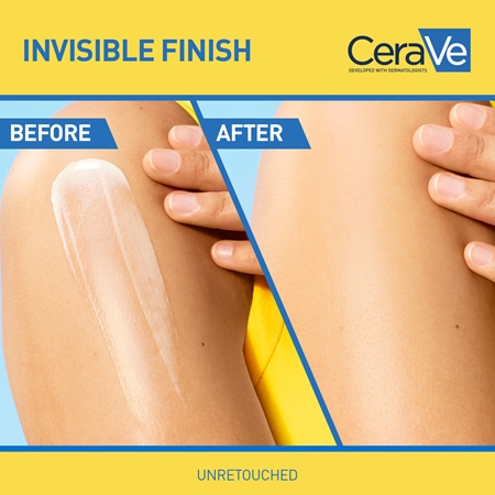 CeraVe Invisible Hydrating Sunscreen SPF 50+ Suntan Milk for face and body