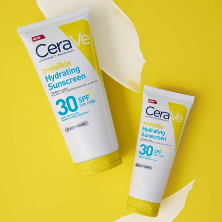 CeraVe Invisible Hydrating Sunscreen SPF 30 Suntan Milk for face and body