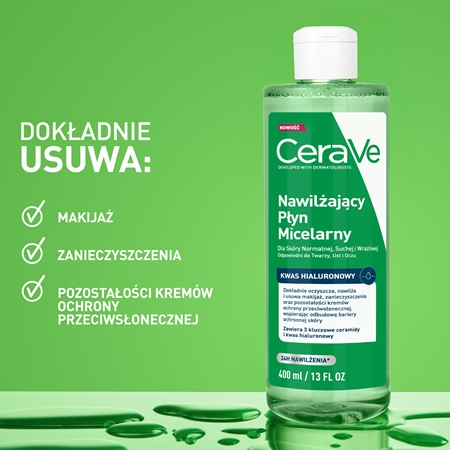 CeraVe Micellar Water Hydrating oczyszczający płyn micelarny do skóry normalnej i suchej