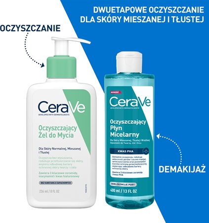 CeraVe Micellar Water Purifying oczyszczający płyn micelarny dla skóry normalnej i tłustej