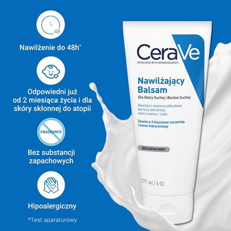 CeraVe Moisturizers nawilżający balsam do twarzy i ciała do skóry suchej i bardzo suchej