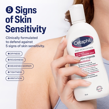 Cetaphil PRO ItchControl Body Wash gel de ducha para pieles secas e irritadas