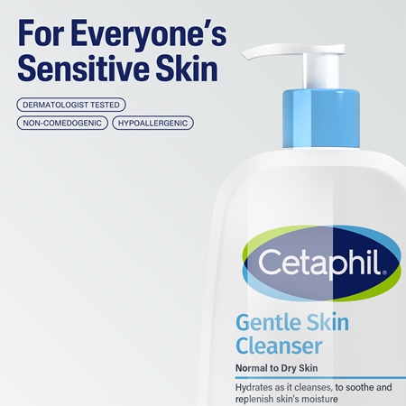 Cetaphil Reinigungslotion Gentle Skin Cleanser Reinigungsmilch für empfindliche trockene Haut