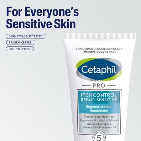 Cetaphil Pro ItchControl Sensitive regenerierende Handcreme für empfindliche Oberhaut