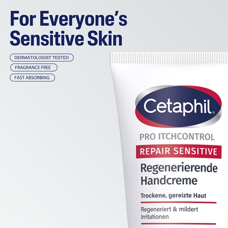 Cetaphil PRO ItchControl Repair Sensitive Regenerating Hand Cream регенериращ крем за ръце за чувствителна кожа