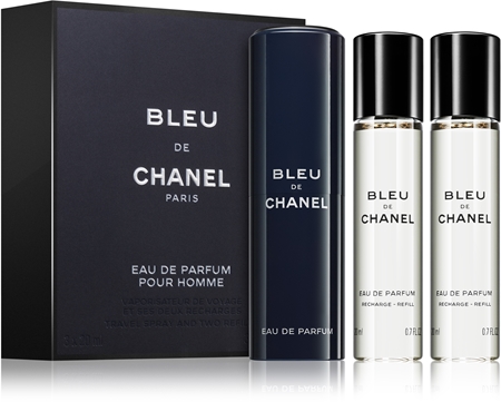 Chanel Bleu de Chanel travel eau de parfum (1x refillable + 2 x refill) for men