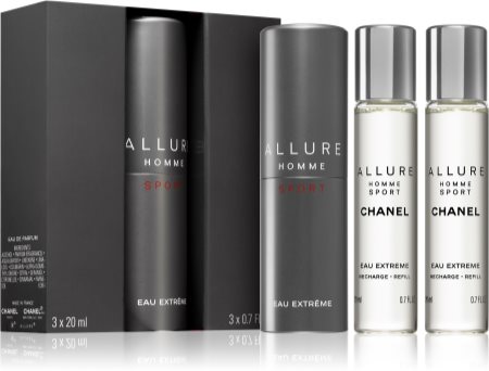 Chanel Allure Homme Sport Eau Extreme Eau de Toilette (1x refillable + 2x  refill) for Men 