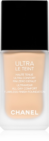 Chanel Ultra Le Teint Flawless Finish Foundation dlhotrvajúci zmatňujúci make-up pre zjednotenie farebného tónu pleti
