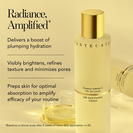 Chantecaille Gold 24K Gold Essence Intense luksusowe serum przeciwzmarszczkowe nadający skórze promienny wygląd