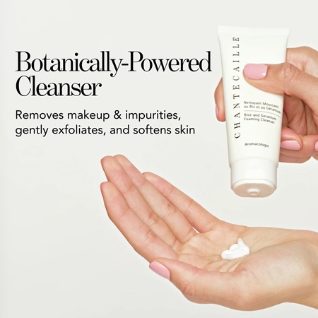 Chantecaille Rice and Geranium Foaming Cleanser Gentle Cleansing Emulsion with moisturising effect