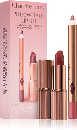 Charlotte Tilbury Pillow Talk Lip Kit ruž za usne i olovka za konturiranje usana nijansa Medium