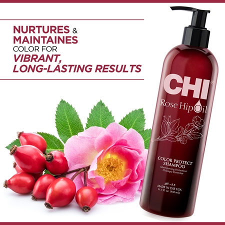 CHI Rose Hip Oil Shampoo szampon do włosów farbowanych
