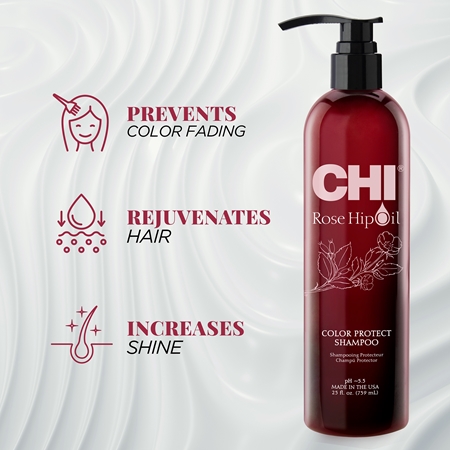 CHI Rose Hip Oil Shampoo šampón pre farbené vlasy