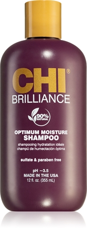 CHI Brilliance Optimum Moisture Shampoo Fuktgivande schampo för glansigt och mjukt hår