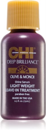 CHI Brilliance Shine Serum Lightweight Leave-in Ttreatment leichtes Serum für glänzendes und geschmeidiges Haar