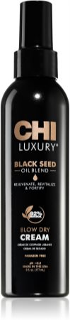 CHI Luxury Black Seed Oil Blow Dry Cream crème nourrissante et thermo-protectrice pour lisser les cheveux