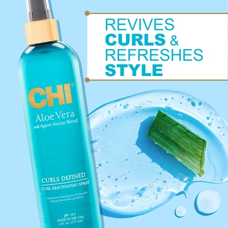 CHI Aloe Vera Curl Reactivating feuchtigkeitsspendendes Spray für welliges und lockiges Haar