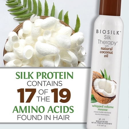 CHI BioSilk Silk Therapy with Coconut Oil Whipped Volume Mousse volumen-haarschaum für das Haar