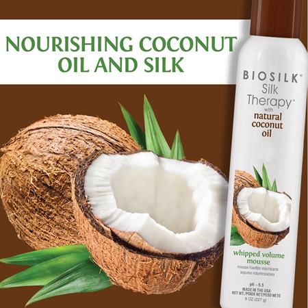 CHI BioSilk Silk Therapy with Coconut Oil Whipped Volume Mousse volumen-haarschaum für das Haar