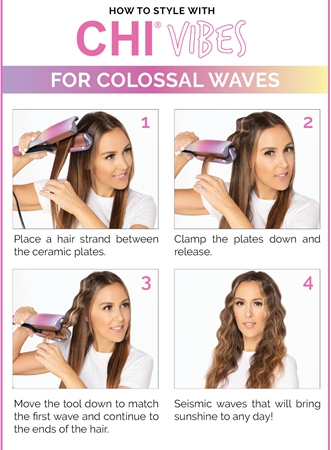 CHI Vibes Hair To Slay Colossal Waves Waver ondulator triplu pentru păr