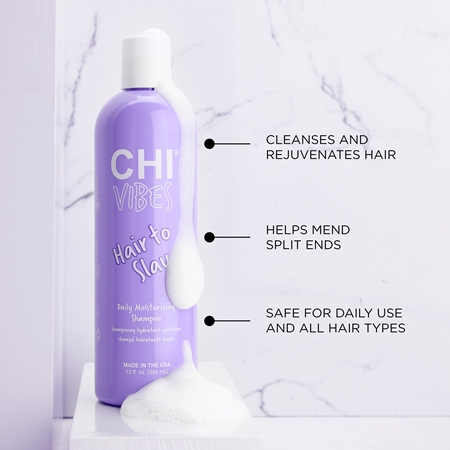 CHI Vibes Hair To Slay Daily Moisturizing Shampoo hydratisierendes Shampoo für trockene Haarspitzen