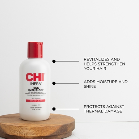 CHI Silk Infusion Botanical Bliss sérum fortifiant et régénérant pour cheveux à base de soie