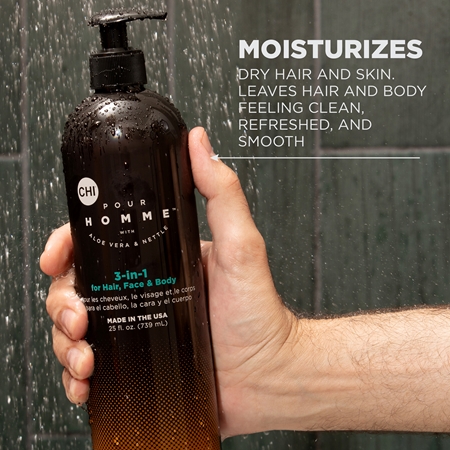 CHI Pour Homme 3 in 1 szampon 3w1, odżywka i żel pod prysznic