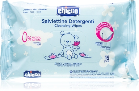 Chicco Cleansing Wipes Blue Baby Gentle Wet Wipes