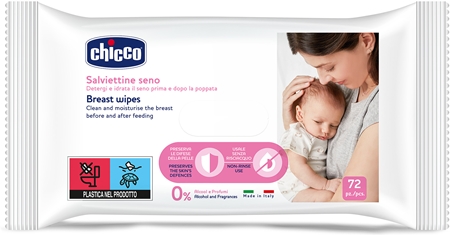 Chicco Breast Wipes vlhčené čistiace obrúsky na prsia