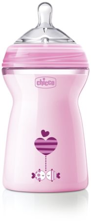 Chicco Natural Feeling Pink Babyflasche