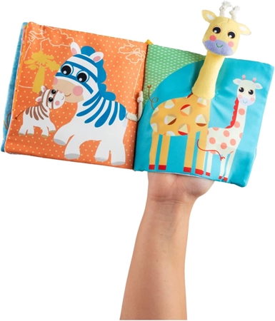 Chicco Giraffe Finger Puppet 3-24 m kontrastní edukativní knížka