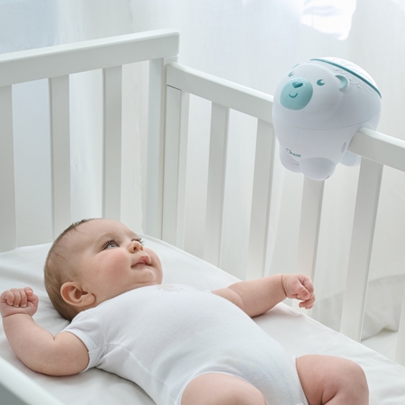 Chicco Cot And Nightstand Projector Polar Bear projetor 2 em 1