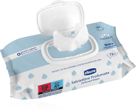 Chicco Perfumed Wipes 0m+ toalhitas húmidas para crianças com perfume leve