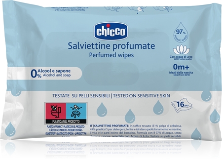 Chicco Perfumed Wipes 0m+ șervețele umede pentru copii discret parfumat