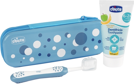 Chicco Always Smiling Set 6m+ dental care set with bag