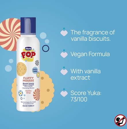 Chicco POP Fluffy Mousse Hair and Body Foam for body and hair