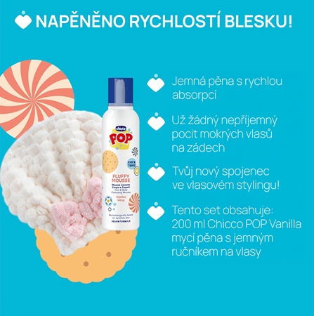 Chicco POP Vanilla Fluffy dárková sada pro děti