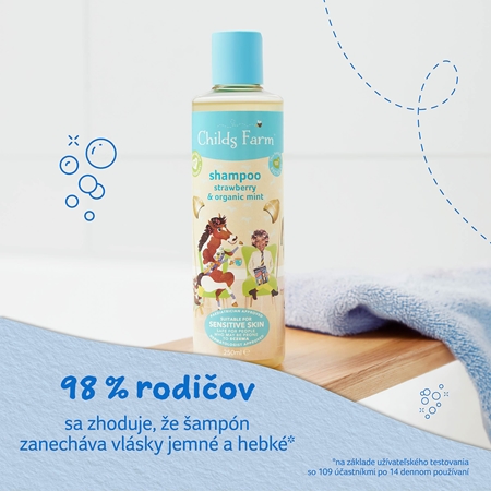 Childs Farm Strawberry & Organic Mint Shampoo detský šampón