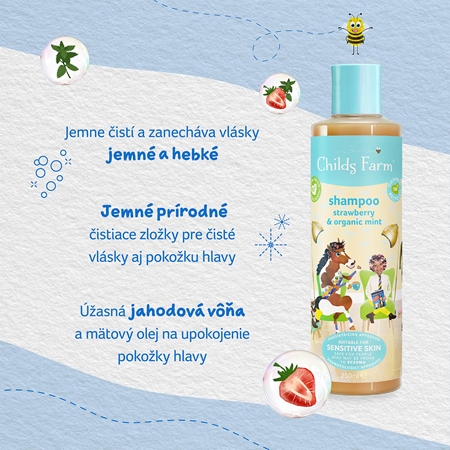 Childs Farm Strawberry & Organic Mint Shampoo detský šampón